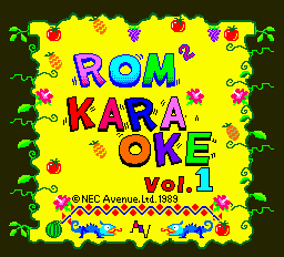 Rom^2 Karaoke Volume 1 Title Screen